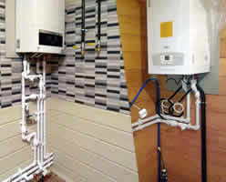 Монтаж настенных газовых котлов в частном доме.